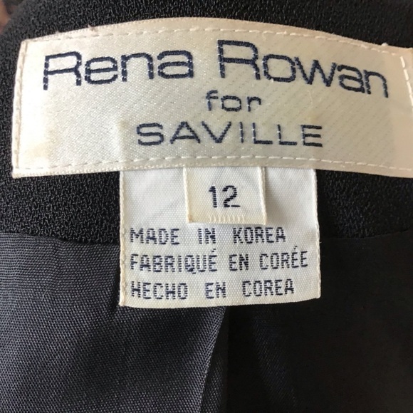 Rena Rowan for Saville zip front collarless tailored lined blazer Sz 12 VTG EUC - Picture 10 of 10